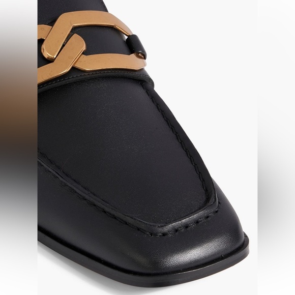 Frame Le Miramar chain embellished collapsible heel leather loafers - Picture 6 of 7